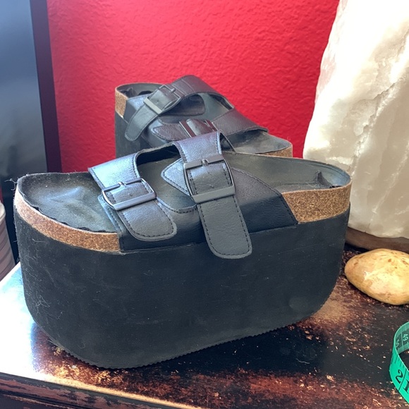 YRU Shoes Vintage Yru Shoes Everest Double Strap Extreme Flatform